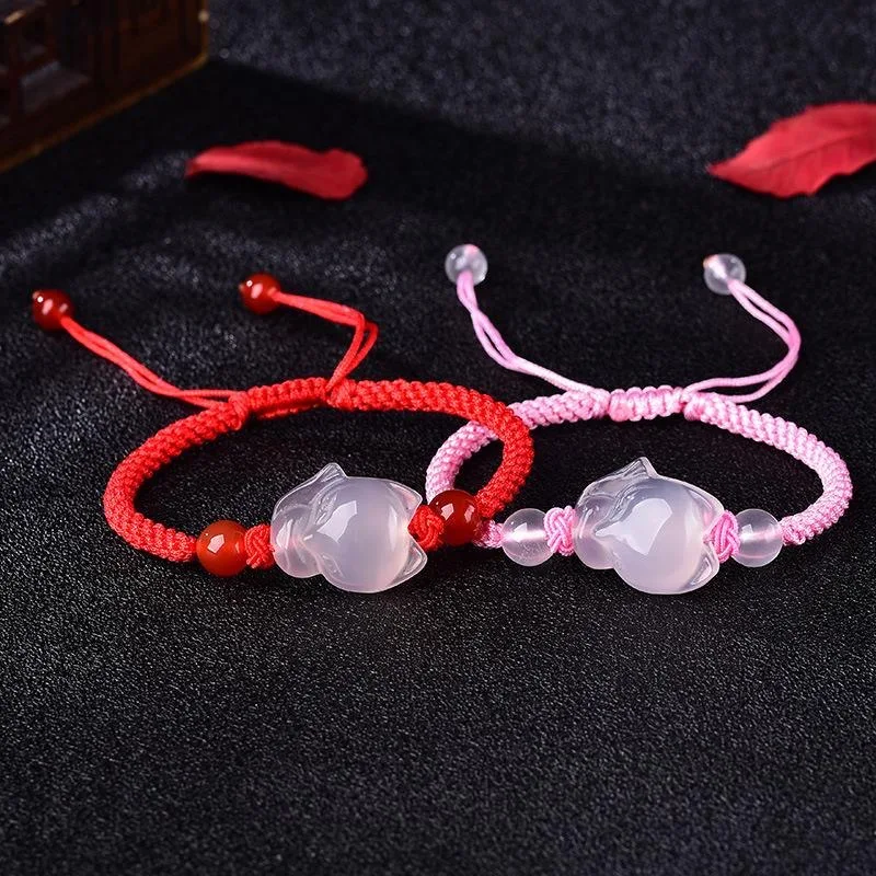 Men Accessories For Hand - Çin doğal pembe akik kalsedon yeşim
