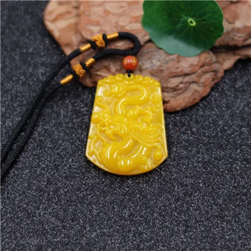 Men Accessories For Hand - Toptan çin sarı yeşim ejderha yeşim