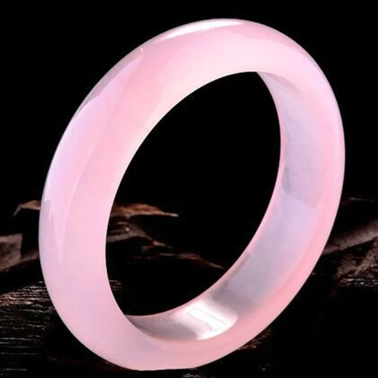 Men Accessories For Hand - Hakiki doğal pembe yeşim bileklik bilezik