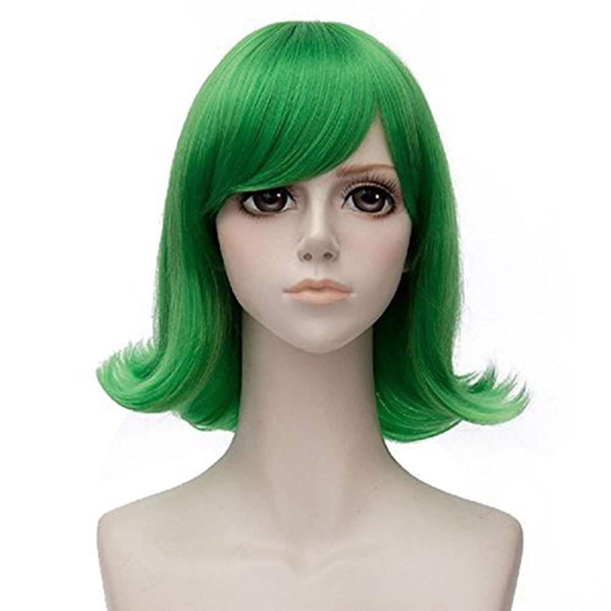 Men'S Vegan Accessories - Kısa Yeşil Dalgalı Cosplay Perukları Yeşil