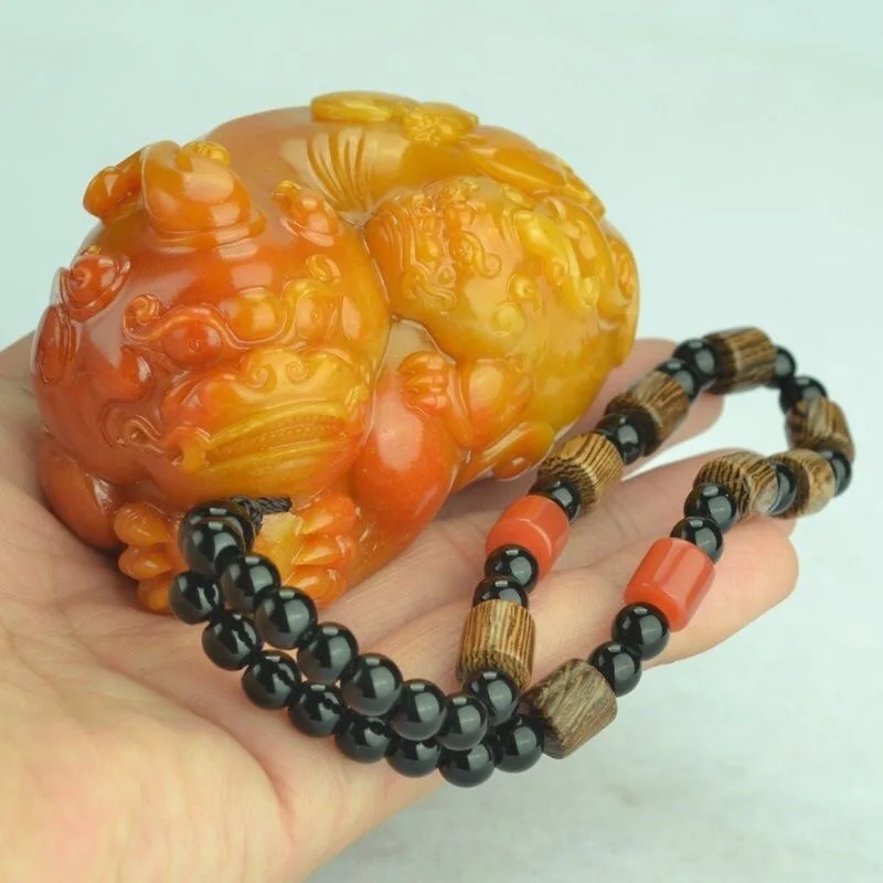 Men Accessories For Hand - Doğal Huang Longyu Pixiu kolye kolye