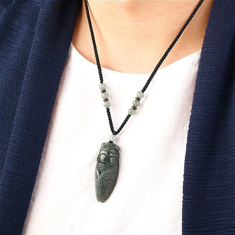 Doğal Hetian yeşim Cicada koly - Men Accessories For Hand incelemesi ve fiyatı