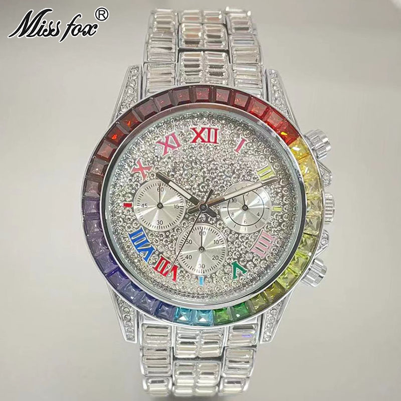 MISSFOX lüks buzlu erkekler iç - Men'S Accessories Luxury Brands incelemesi ve fiyatı