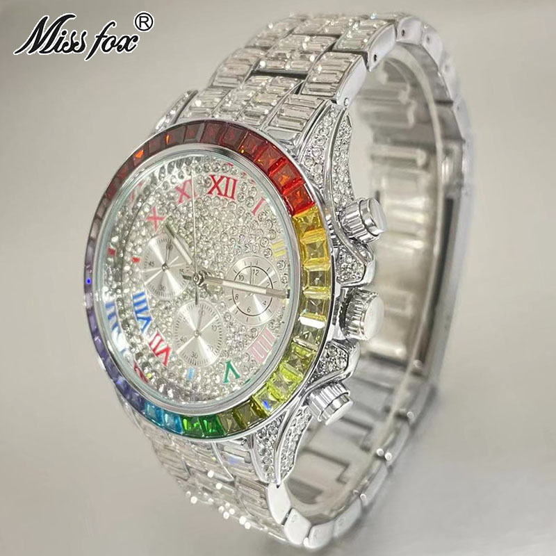 MISSFOX lüks buzlu erkekler iç - Men'S Accessories Luxury Brands incelemesi ve fiyatı