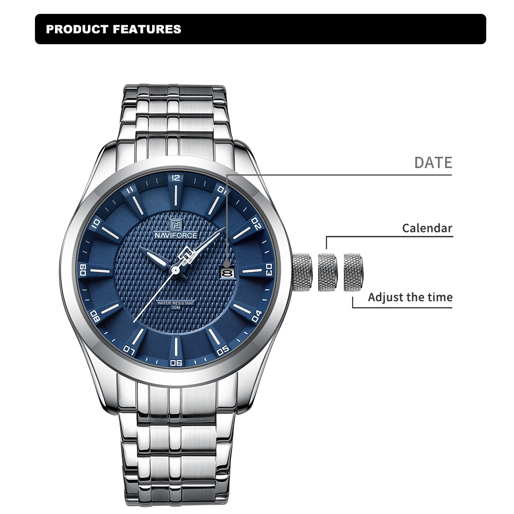 NAVIFORCE marka İş lüks İzle e - Men'S Accessories Luxury Brands incelemesi ve fiyatı