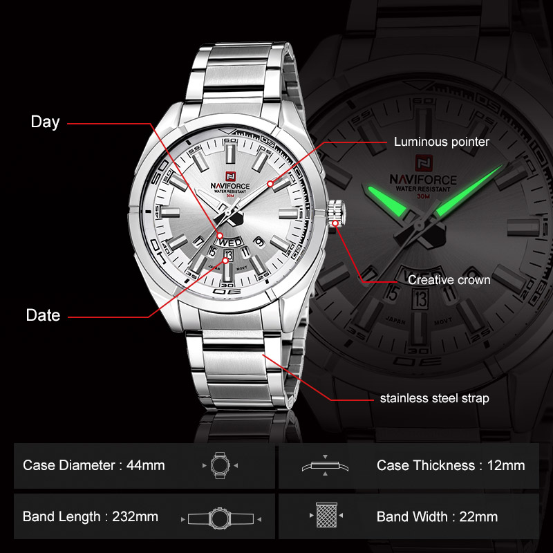 NAVIFORCE Marka Erkek Saatler  - Men'S Accessories Luxury Brands incelemesi ve fiyatı