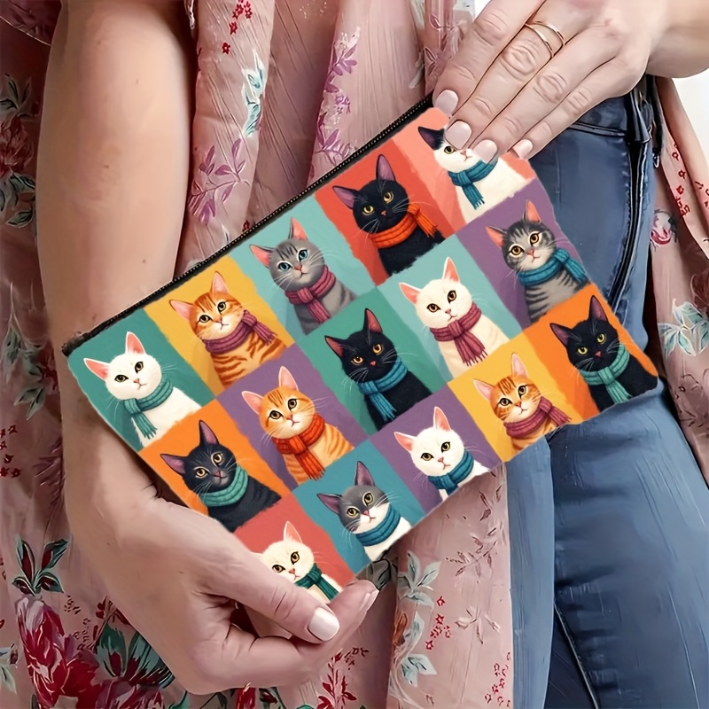 Sevimli Kedi Baskılı Makyaj Ça - Travel Organizer Men incelemesi ve fiyatı