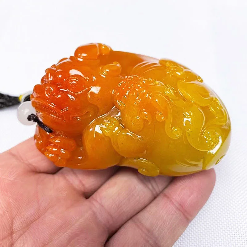 Doğal Huang Longyu Pixiu kolye - Men Accessories For Hand incelemesi ve fiyatı